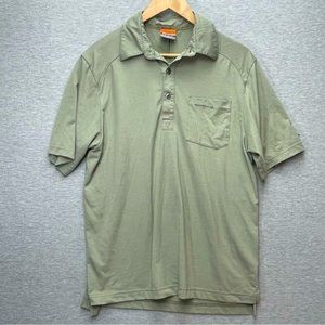 MERRELL Opti-Wick Olive Short Sleeve Polo Shirt